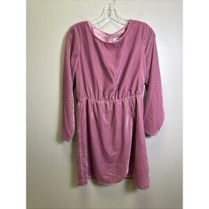 J.Crew Crushed Velvet Wrap 6 Pink Y2K Tulip Hem Feminine Preppy Holiday